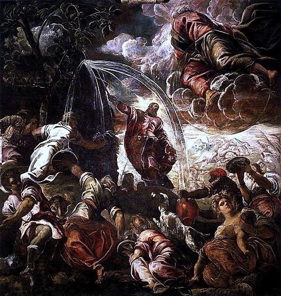 Jacopo Tintoretto Moses schlagt Wasser aus dem Felsen China oil painting art